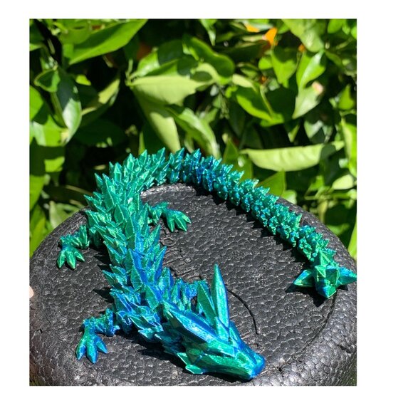 3D Printed Dragon in Egg, Full Articulated  Dragon Flexible 12"- 3Pcs EASTER EGG - Picture 8 of 11
